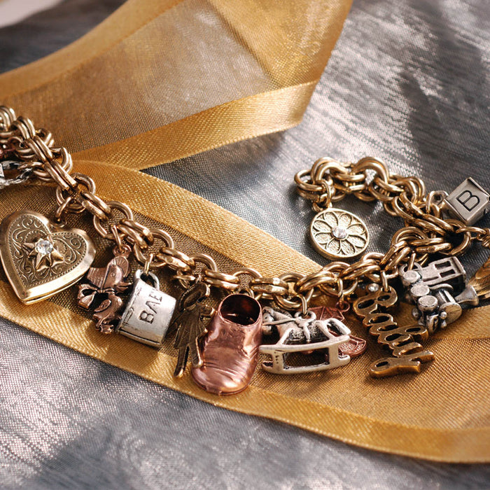 Glamtune Gold Tone Chain Inspired Charm Bracelet for Women India | Ubuy