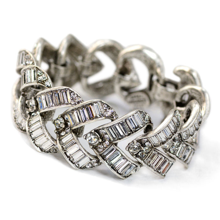 Art Deco Vee Baguette Crystal Bracelet BR763