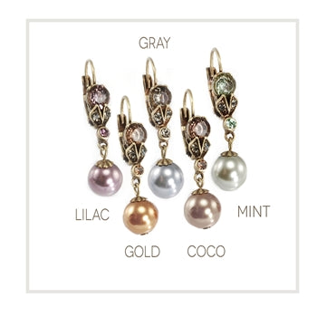 Classic Vintage Pearl Earrings in Colors