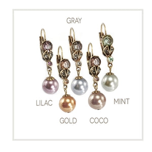 Classic Vintage Pearl Earrings in Colors