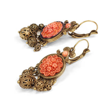 Load image into Gallery viewer, Coral Drop Earrings