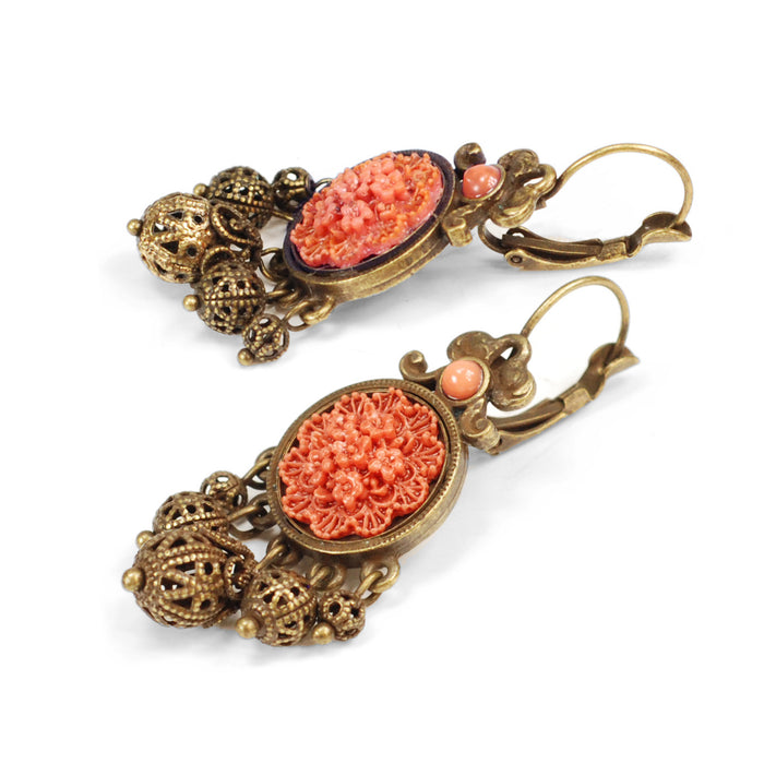 Coral Drop Earrings