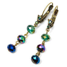 Load image into Gallery viewer, Triple Bead Dangle Earrings