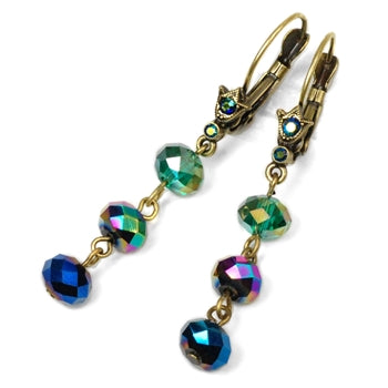 Triple Bead Dangle Earrings