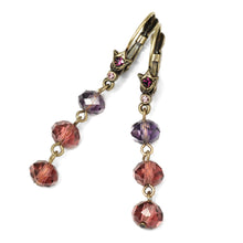 Load image into Gallery viewer, Triple Bead Dangle Earrings