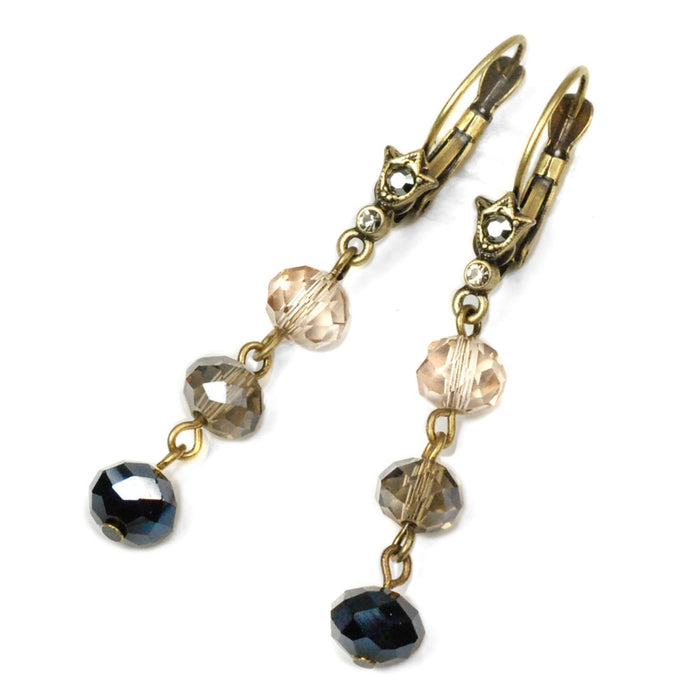 Triple Bead Dangle Earrings