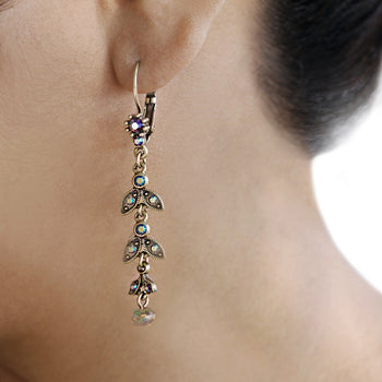Crystal Flutter Drop Earrings E105