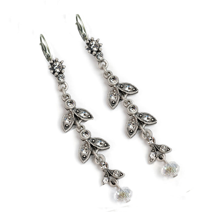 Crystal Flutter Drop Earrings E105