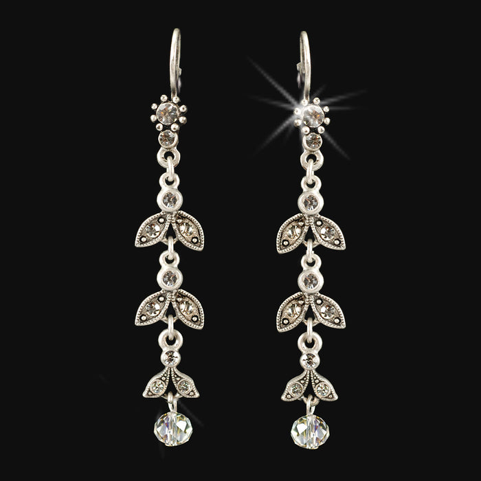 Crystal Flutter Drop Earrings E105