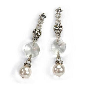 Crystal Pearl Earring E1059 - sweetromanceonlinejewelry