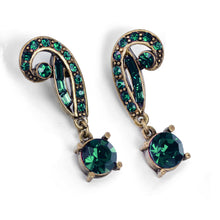 Load image into Gallery viewer, Art Deco Vintage Hollywood Crystal Earrings E1102