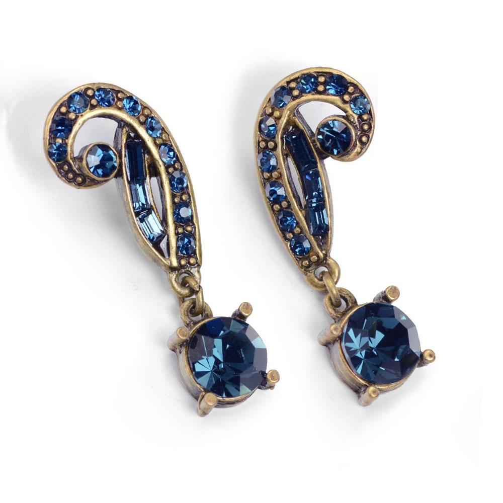 Art Deco Vintage Hollywood Crystal Earrings