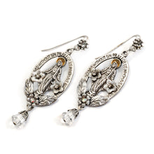 Load image into Gallery viewer, Madonna Mary Miraculous Medal Silver Earrings E1116