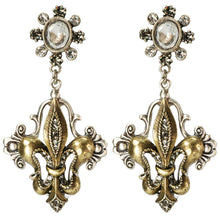 Load image into Gallery viewer, French Fleur De Lis Earrings E1121
