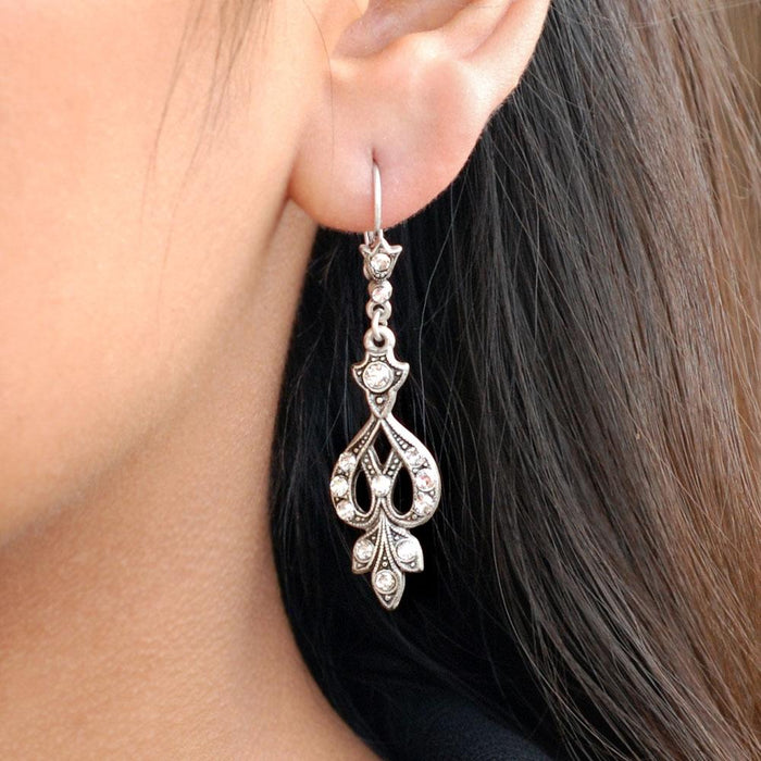 Round Shaped Silver-Plated Earrings – Aadhya