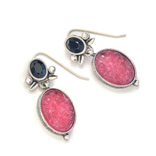 Load image into Gallery viewer, Vintage Glass Deco Earrings