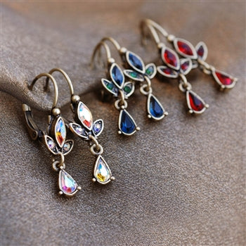 Swarovski Crystal Dainty Teardrop Earrings