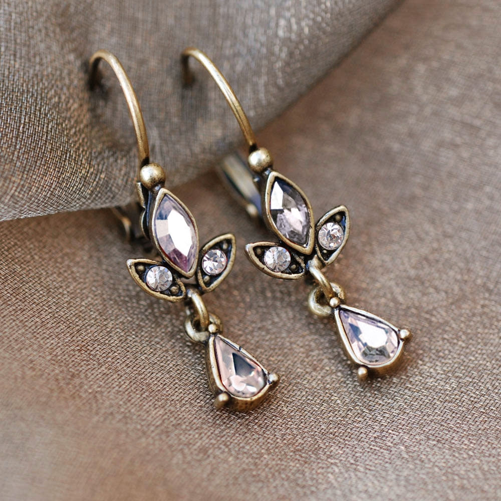 Swarovski Crystal Dainty Teardrop Earrings
