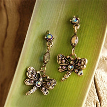 Load image into Gallery viewer, Little Dragonfly Crystal Earrings