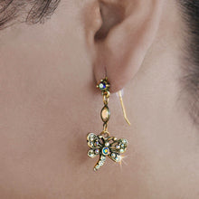 Load image into Gallery viewer, Little Dragonfly Crystal Earrings