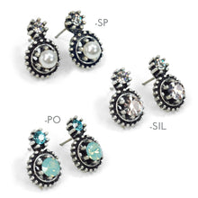 Load image into Gallery viewer, Double Stone Crystal Stud Earrings