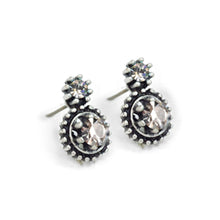 Load image into Gallery viewer, Double Stone Crystal Stud Earrings E1247 - CR - Crystal