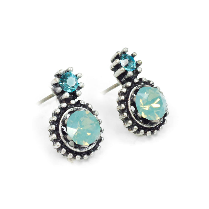 Double Stone Crystal Stud Earrings E1247