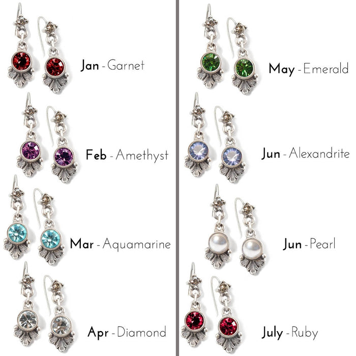 Swarovski Crystal Dainty Birthstone Earrings