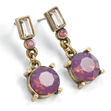 Load image into Gallery viewer, Crystal Orb Earrings E1252 - LO - Cyclamen