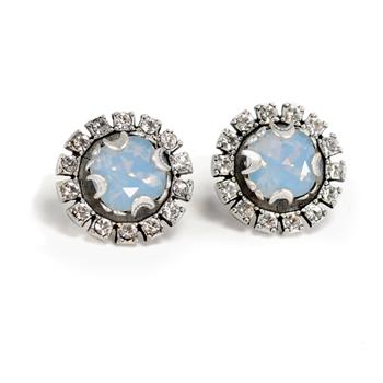 Crystal Halo Earrings E1256 - sweetromanceonlinejewelry