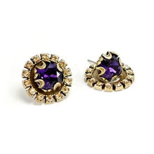 Load image into Gallery viewer, Crystal Halo Earrings E1256 - sweetromanceonlinejewelry