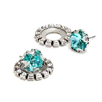 Crystal Halo Earrings E1256 - sweetromanceonlinejewelry