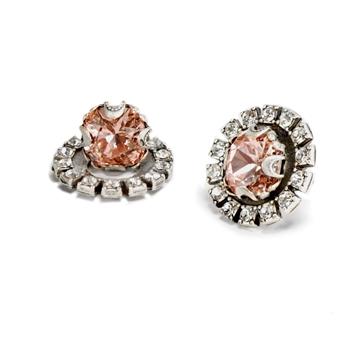 Crystal Halo Earrings E1256 - sweetromanceonlinejewelry