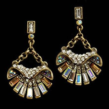 Load image into Gallery viewer, Art Deco Aurora Scallop Shell Ocean Earrings