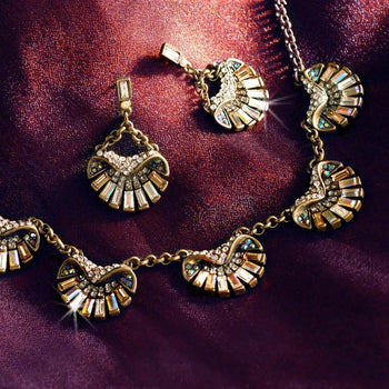 Art Deco Aurora Scallop Shell Ocean Earrings