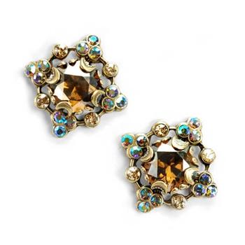 Cushion Cut Crystal Studs E1300 - sweetromanceonlinejewelry