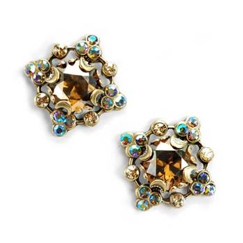 Cushion Cut Crystal Studs E1300 - sweetromanceonlinejewelry