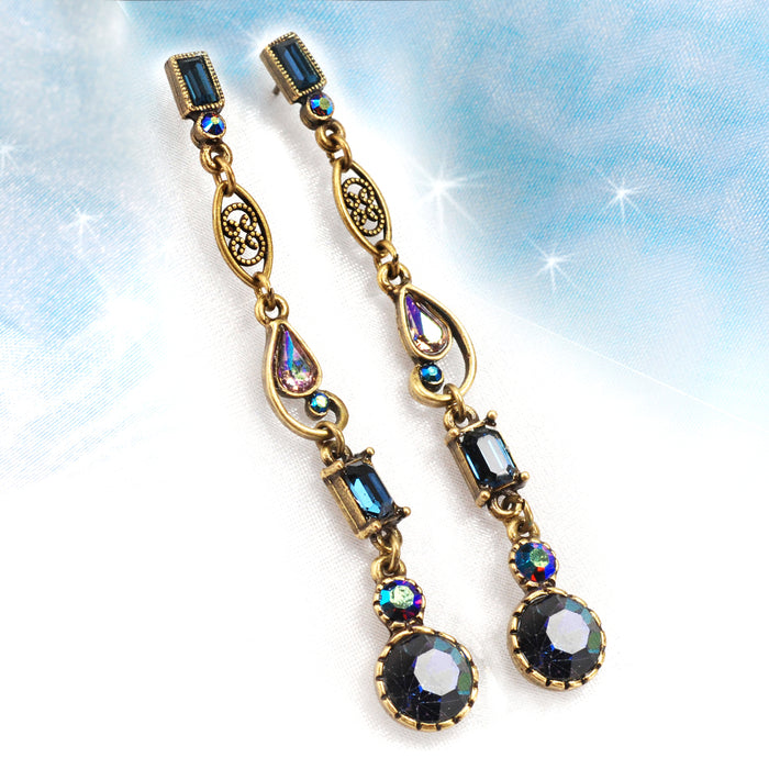 Linear Galaxy Drop Earrings E1310 - sweetromanceonlinejewelry