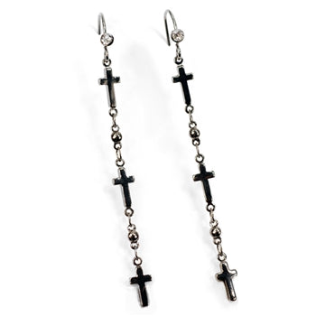 Keep the Faith Tiny Crosses Earrings E1321 - sweetromanceonlinejewelry