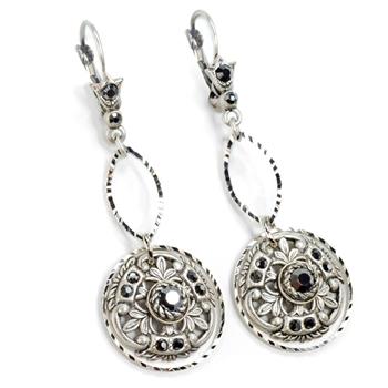 Window to the Soul Vintage Medallion Earrings E1338 - sweetromanceonlinejewelry