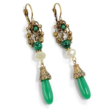 Vintage Jadeite Drop Earrings E1353