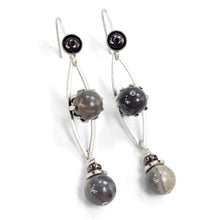 Load image into Gallery viewer, Agate Geometric Modernist Earrings E1359
