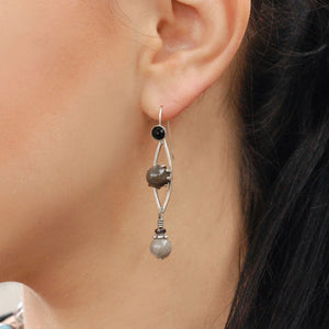 Agate Geometric Modernist Earrings E1359