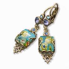 Load image into Gallery viewer, Millefiori Vintage Square Earrings E1382