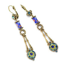 Load image into Gallery viewer, Millefiori Glass Round Drop Earrings E1385 - sweetromanceonlinejewelry