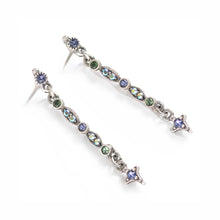 Load image into Gallery viewer, Thin Crystal Bar Earrings