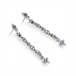 Thin Crystal Bar Earrings