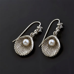 Seashell and Pearl Earrings