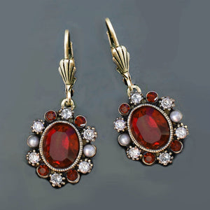 Oval Crystal Classic Earrings E1444