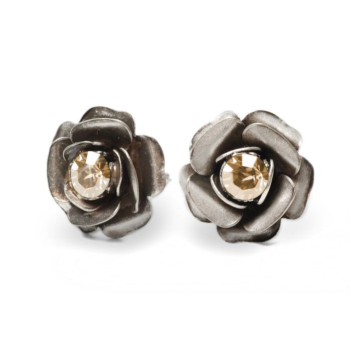 Birth Month Crystal Rose Stud Earrings E1981